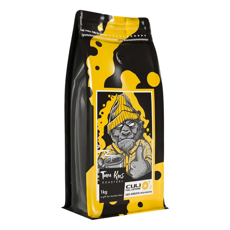 قهوه روبوستا ۹۰% کولی زرد تام کینز