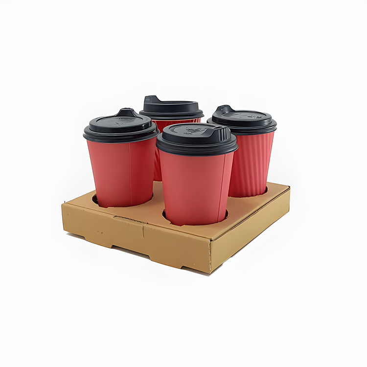 جا لیوانی مقوایی ۴ تایی بسته ۱۰۰ عددی